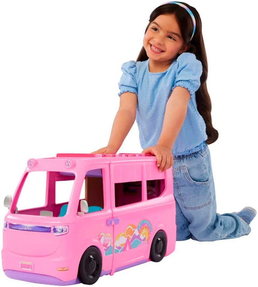 Barbie Super Abenteuer Camper Spielzeug-Auto Rosa - Bild 3