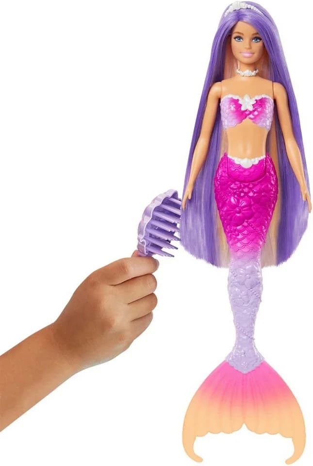 Barbie Meerjungfrauenpuppe Malibu mit Farbwechsel Rosa Violett - Bild 5
