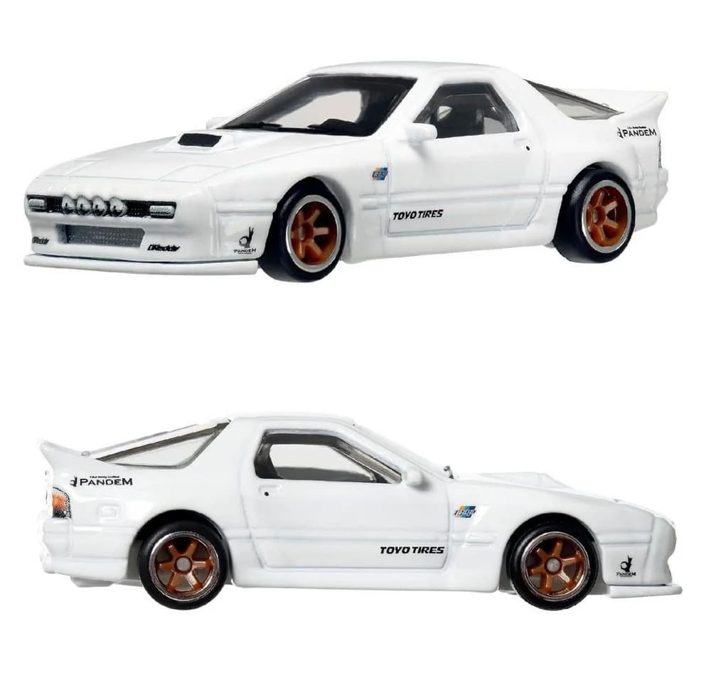 Hot Wheels Spielzeug-Rennwagen Mazda Mazdaspeed Miata + RX7 FC Pandem - Bild 3