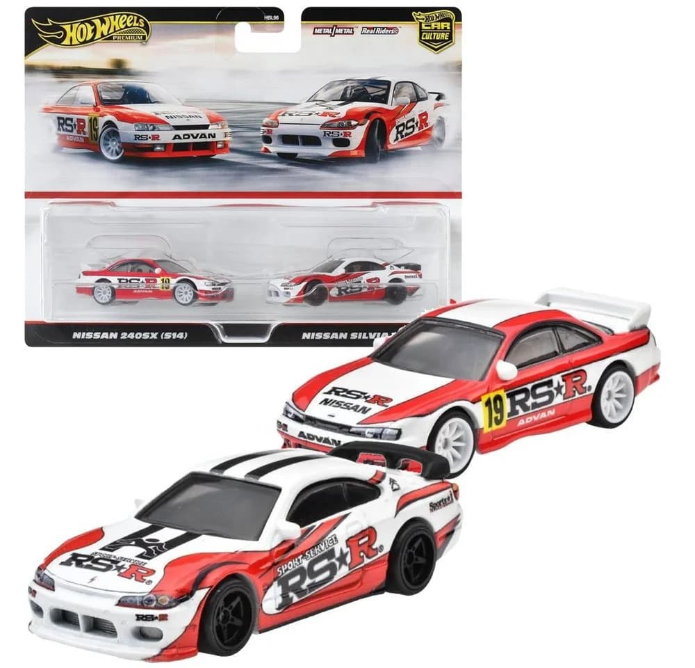 Hot Wheels Premium Nissan 240SX S14 + Silvia S15 2er Set Die-Cast - Bild 2