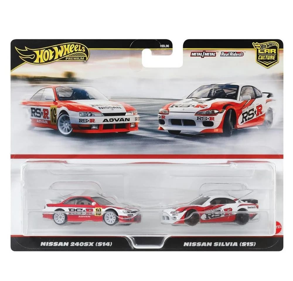 Hot Wheels Premium Nissan 240SX S14 + Silvia S15 2er Set Die-Cast - Bild 4