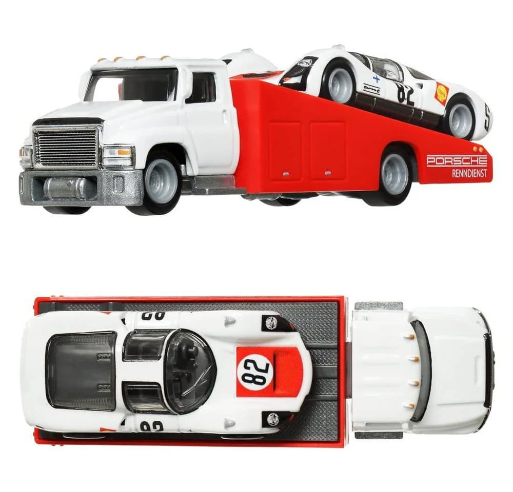 Hot Wheels Porsche 906 Carrera 6 & Carry On Team Transport Set 1:64