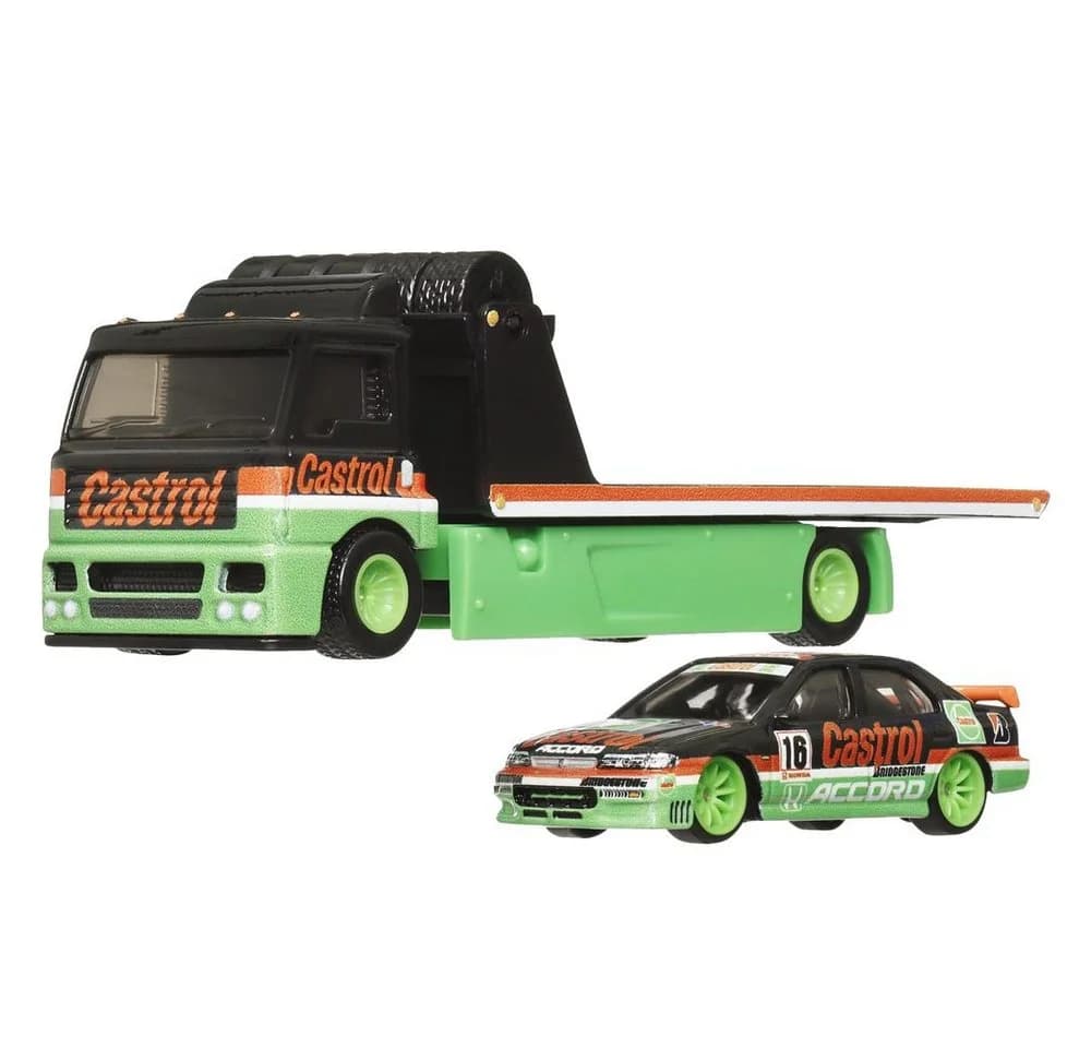 Hot Wheels 96 Honda Accord + Fleet Street Team Transport Rennwagen - Bild 4