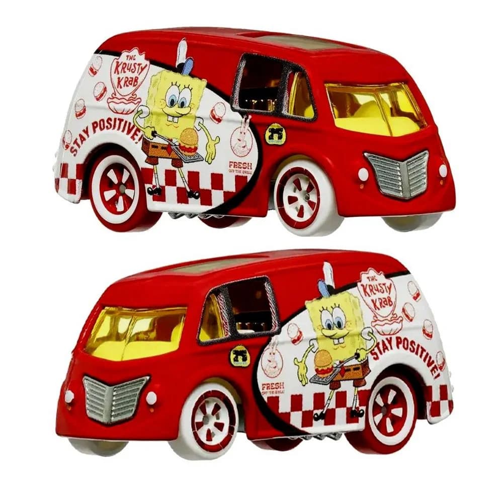 Hot Wheels Spielzeug-Rennwagen Quick D-Livery Spongebob 25 Jahre Mattel HRV54