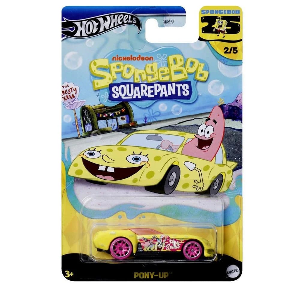 Hot Wheels Spielzeug-Rennwagen Pony-Up SpongeBob 25 Jahre Mattel HRV53 - Bild 4