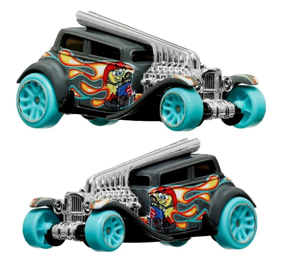 Hot Wheels Spielzeug-Rennwagen Straight Pipes SpongeBob 25 Jahre Metall
