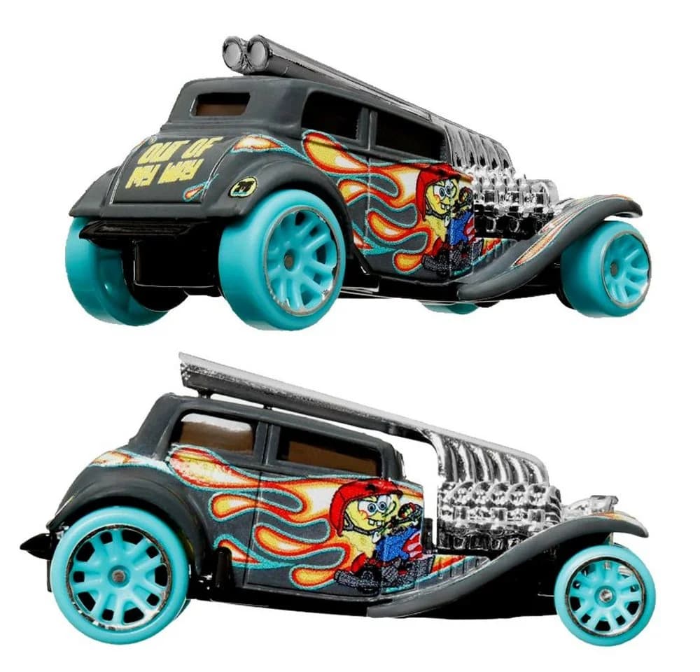 Hot Wheels Spielzeug-Rennwagen Straight Pipes SpongeBob 25 Jahre Metall - Bild 3
