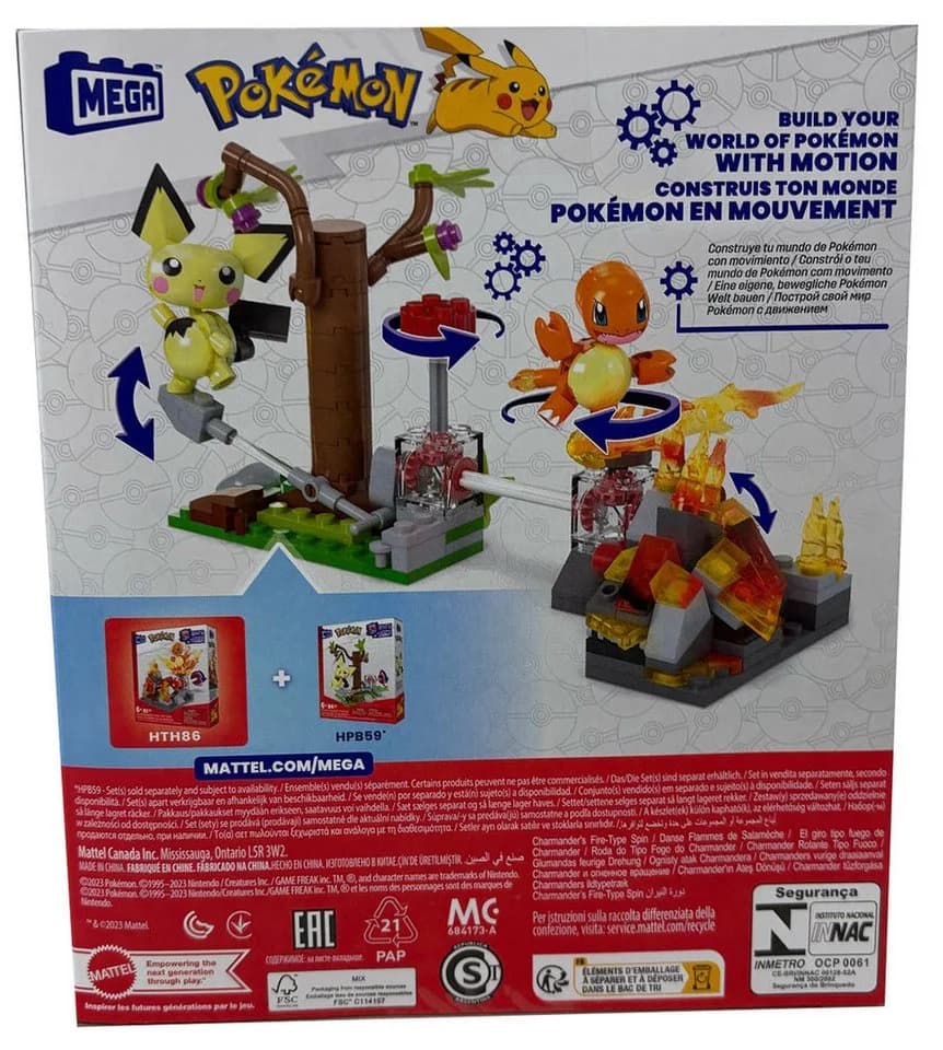 Mattel® Pokemon Charmander´s Fire-Type Spin Glumanda Bau-Set 81 Teile