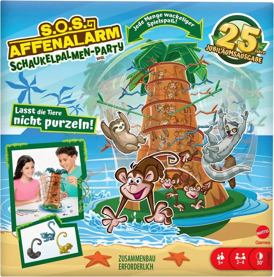 Mattel Games S.O.S. Affenalarm Schaukelpalmen-Party Kinderspiel Bunt - Bild 2