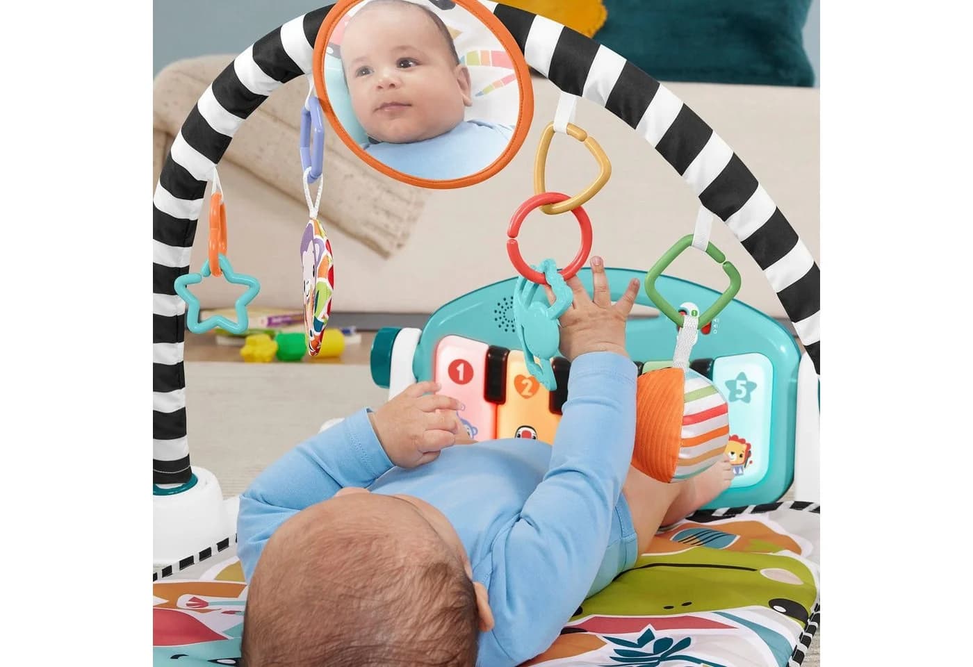 Fisher-Price Klick & Play Piano Spieldecke Bunt mit Licht und Sound - Bild 5