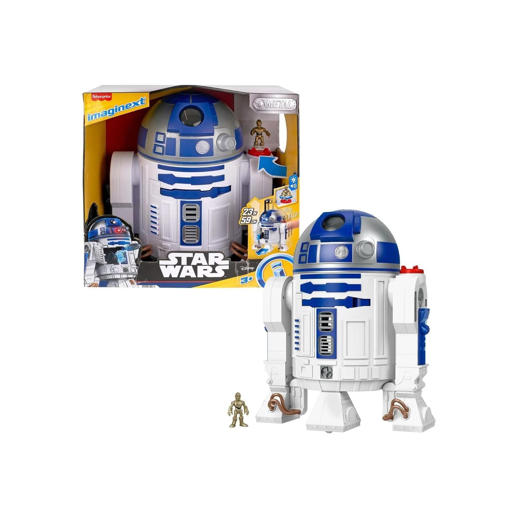 Mattel® Imaginext Star Wars R2D2 Spielzeug mit Licht- und Soundeffekten