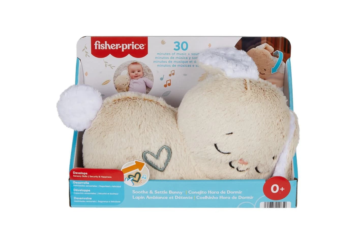 Fisher-Price® Plüschfigur Schlummer-Häschen Einschlafhilfe Bunt - Bild 3