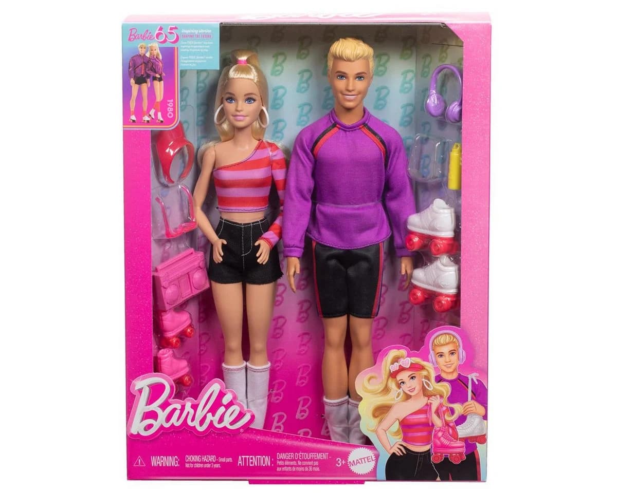 Mattel Barbie Fashionistas Set 2 Puppen Ken & Barbie blond 65. Jubiläum - Bild 4