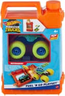 Hot Wheels Monster Trucks Fuel N’ Go-Spielset mit Motosaurus, inkl. 2 zerdrückte Autos Bild 2