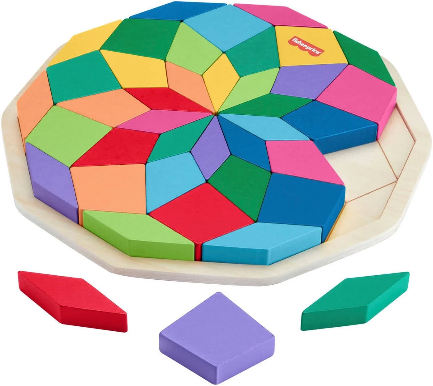 Fisher-Price® Konturenpuzzle Mandala 40 Teile Bunt Holz - Bild 5