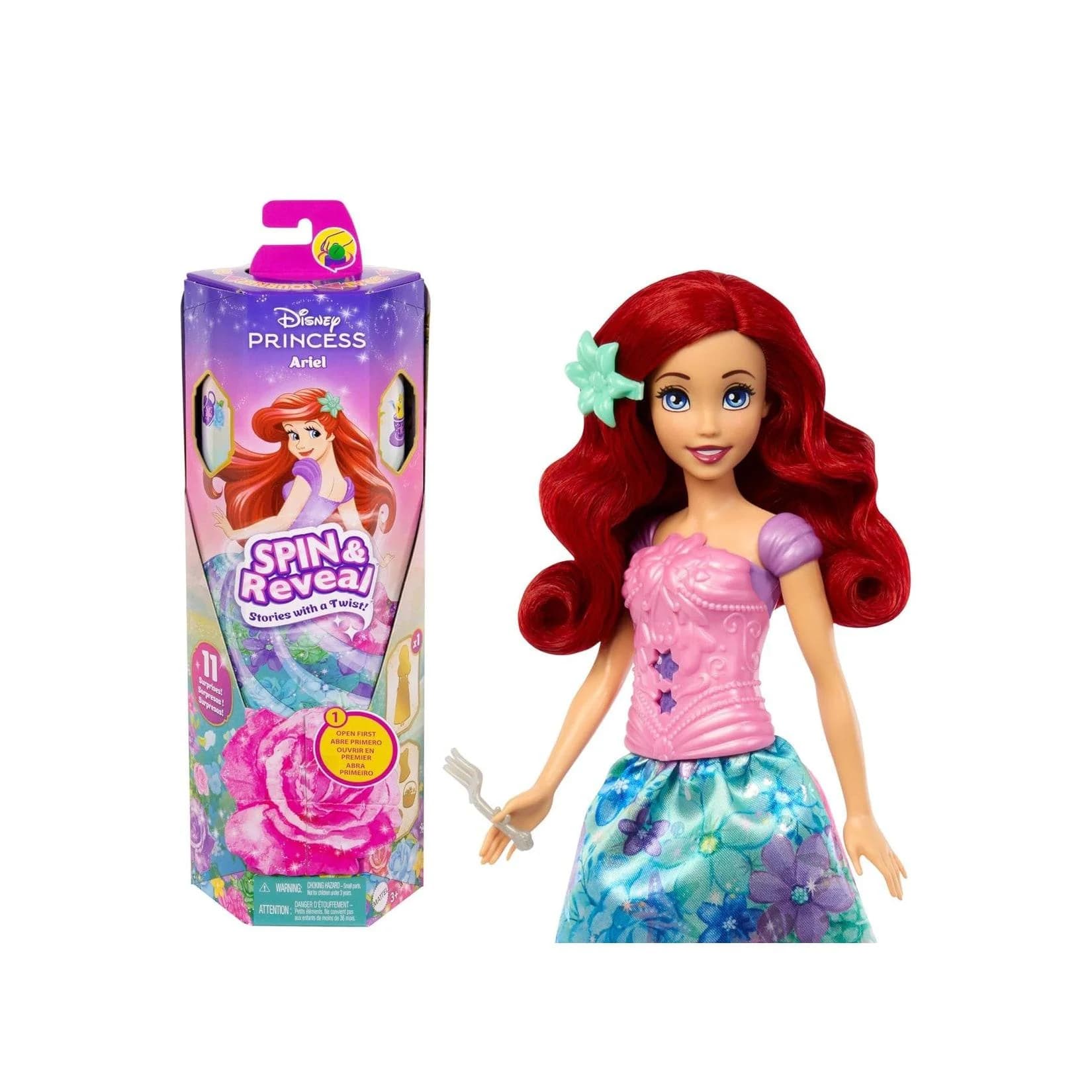 Mattel® Anziehpuppe Disney Princess Spin & Reveal Arielle Bunt