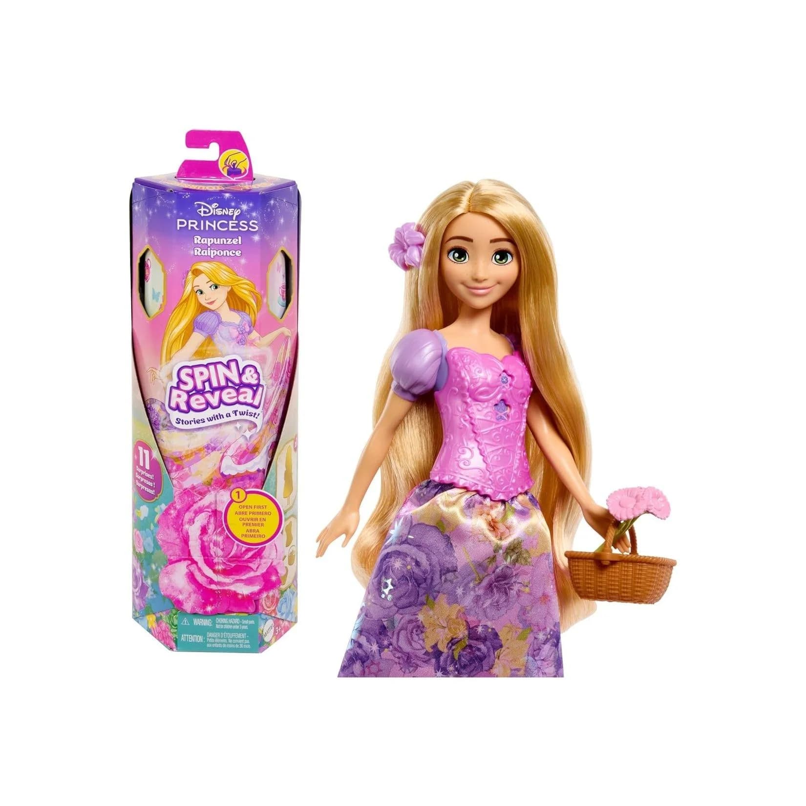 Mattel® Anziehpuppe Disney Princess Spin & Reveal Rapunzel Bunt