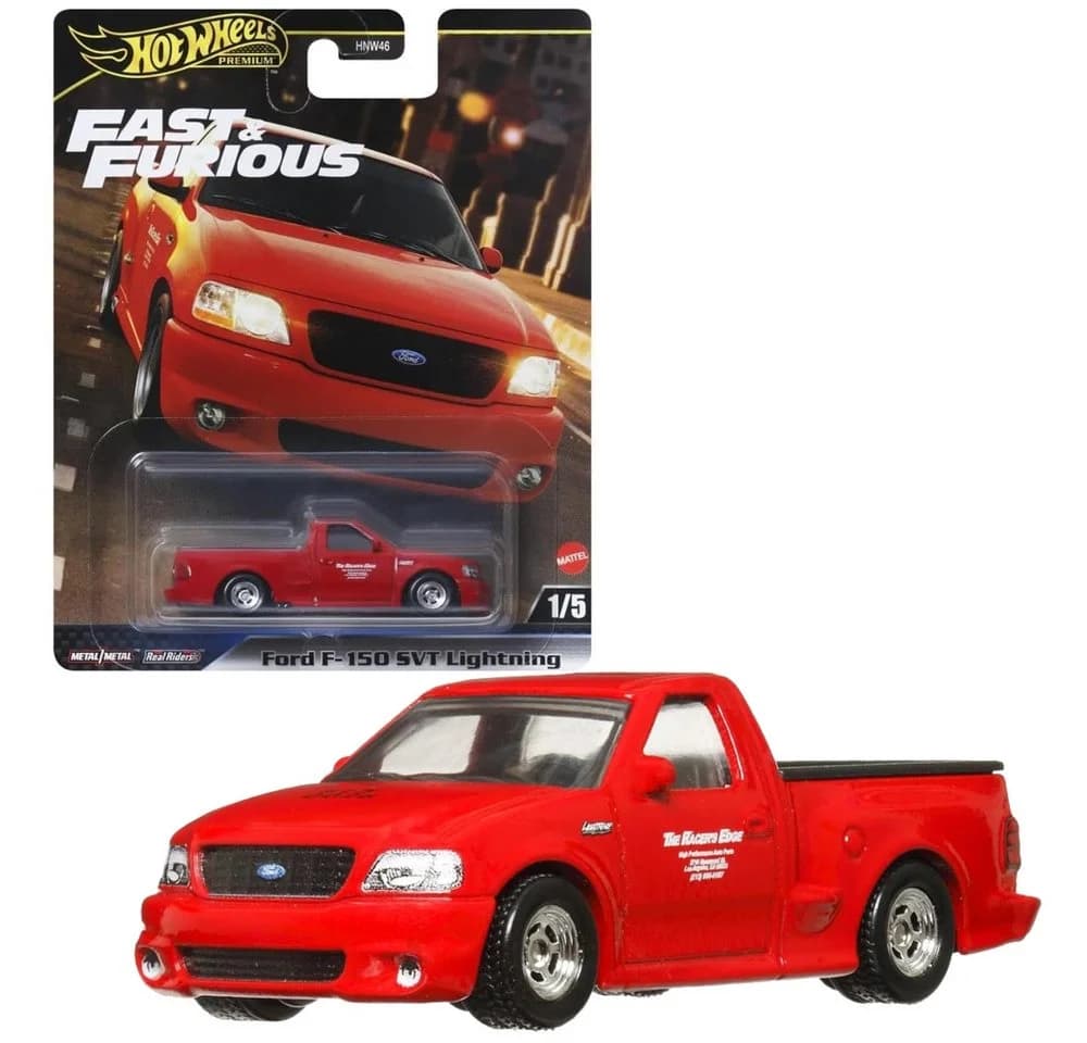 Hot Wheels Spielzeug-Rennwagen Ford F-150 SVT Lightning HYP75 Fast & Furious - Bild 2