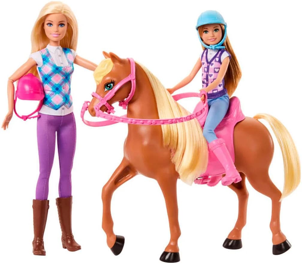 Barbie Anziehpuppe Sisters Riding Lesson - Barbie & Stacie Puppen mit Pferd - Bild 2