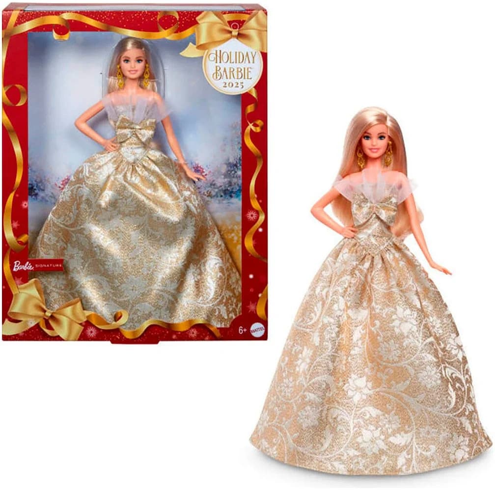 Barbie Signature Holiday Barbie 2025 Anziehpuppe Goldfarben - Bild 2