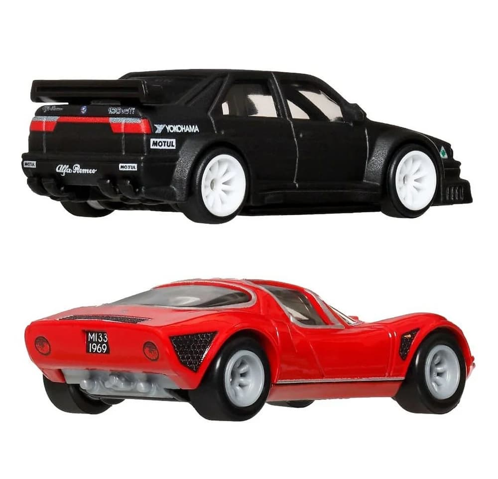 Hot Wheels Premium 2er Set Alfa Romeo 155 V6 TI & 33 Stradale Druckguss - Bild 4