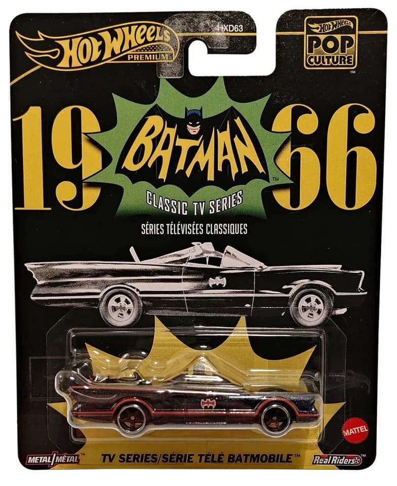 Hot Wheels Premium Batmobil Batman 1966 Classic TV Serie Bunt - Bild 2
