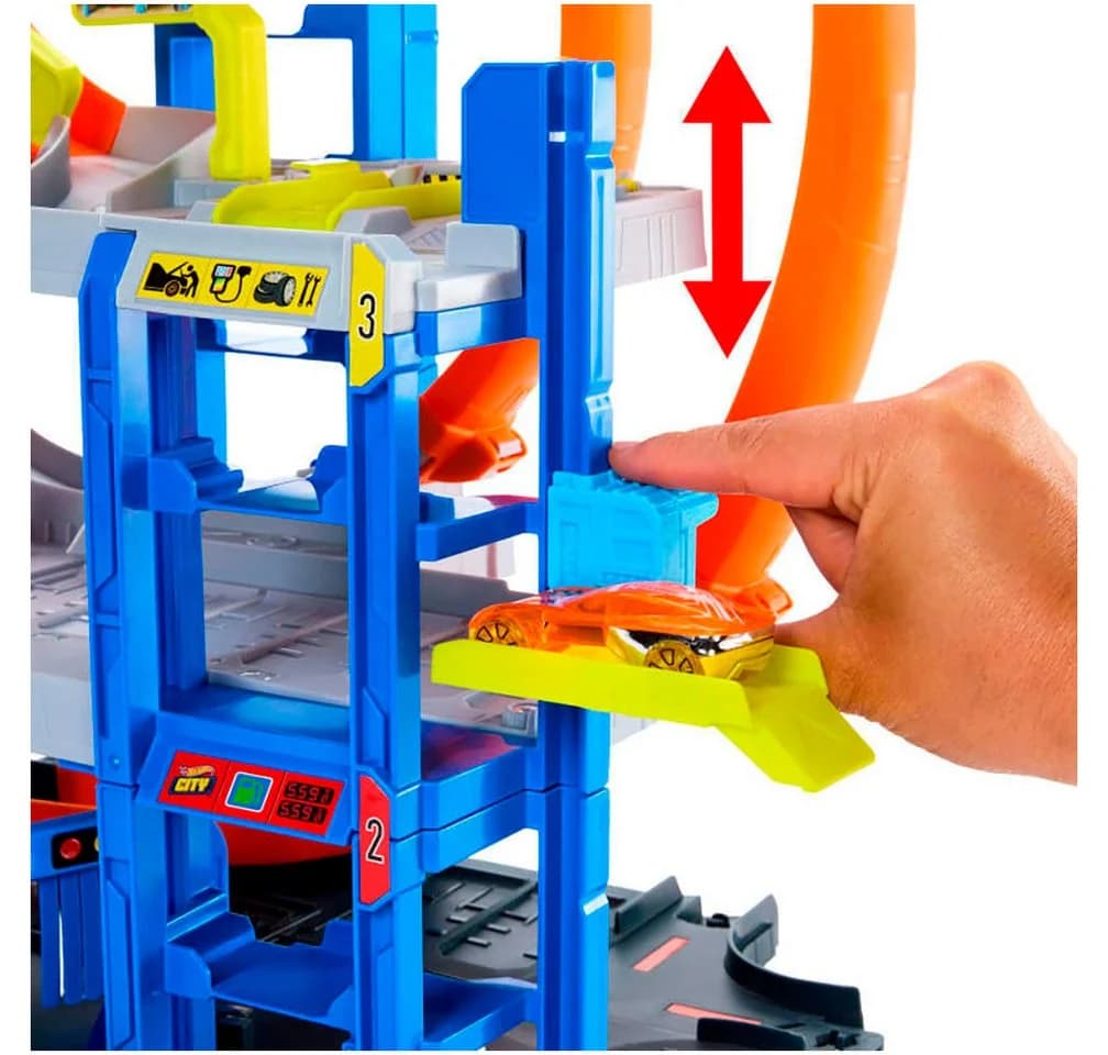 Hot Wheels Spiel-Parkgarage City Mega Looping Garage Bunt