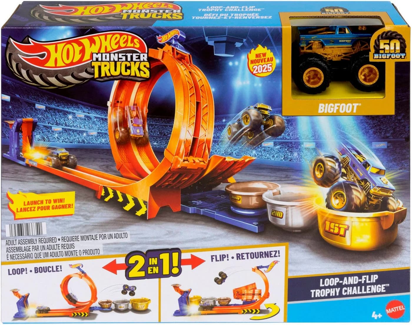 Mattel® Hot Wheels Monster Trucks 2 in 1 Loop & Flip Challenge 1:64 - Bild 5