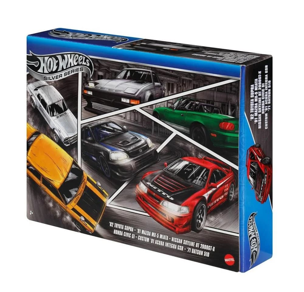 Hot Wheels Streets of Japan Multipack 6er-Set Silber Metall