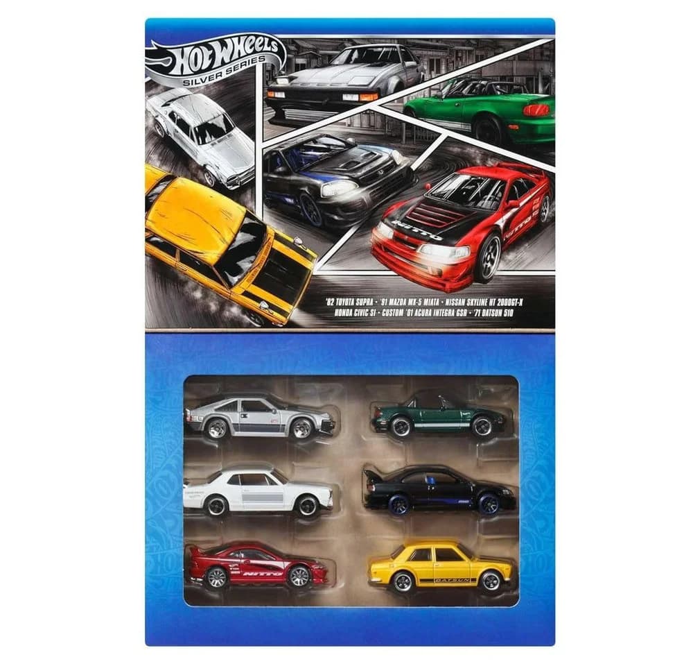 Hot Wheels Streets of Japan Multipack 6er-Set Silber Metall - Bild 2