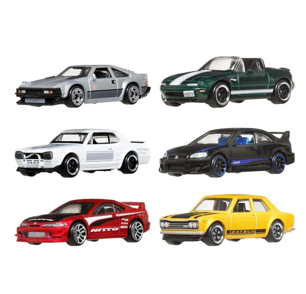 Hot Wheels Streets of Japan Multipack 6er-Set Silber Metall - Bild 3