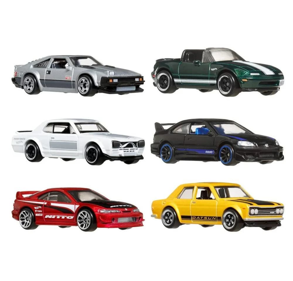 Hot Wheels Streets of Japan Multipack 6er-Set Silber Metall - Bild 5