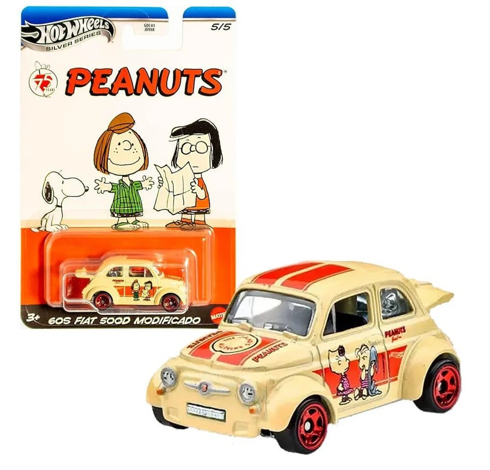 Hot Wheels Fiat 500D Modificado 60S Peanuts 75 Jahre Metall - Bild 2