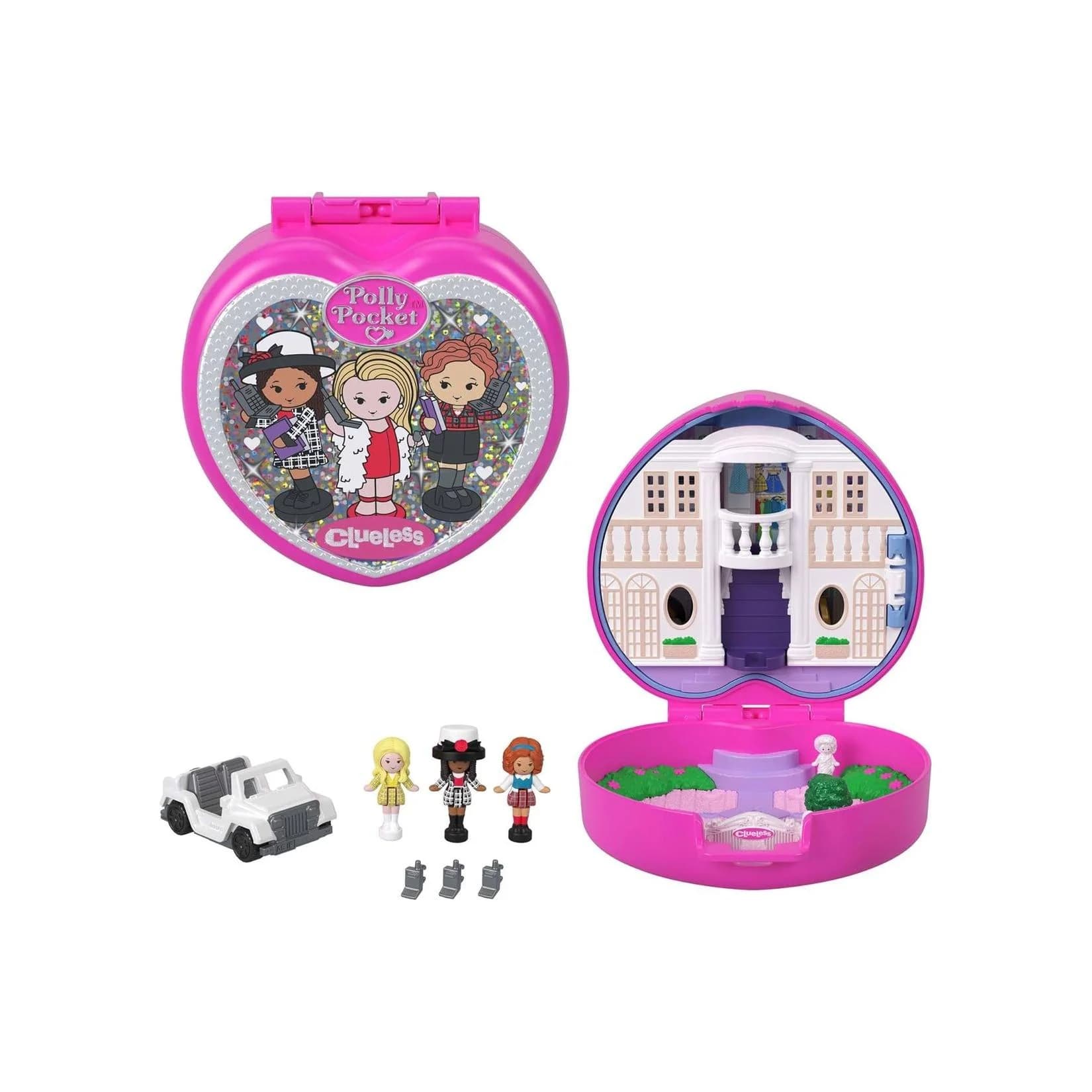 Mattel® Polly Pocket Clueless Herz-Set Rosa Mini Spielzeug