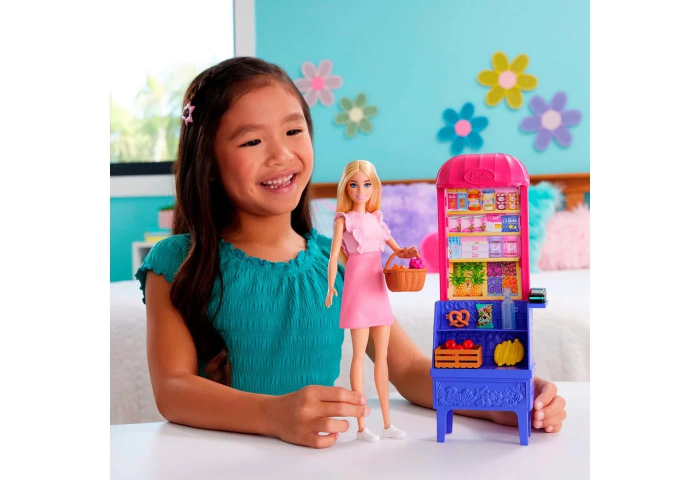 Barbie Anziehpuppe Malibu Marktstand Spielset