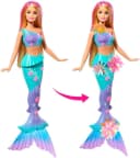 Barbie Anziehpuppe Meerjungfrau mit magischen Blüten Bild 1