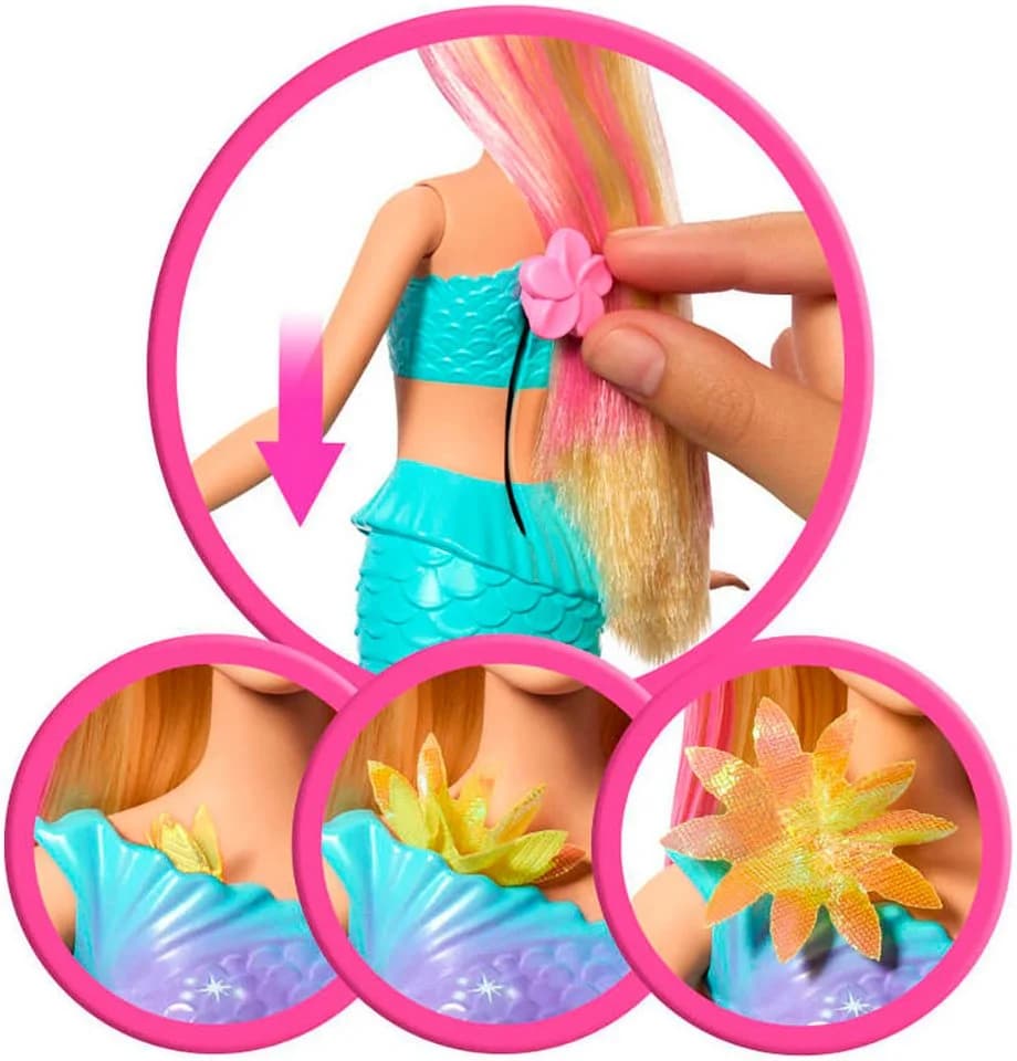 Barbie Anziehpuppe Meerjungfrau mit magischen Blüten - Bild 3