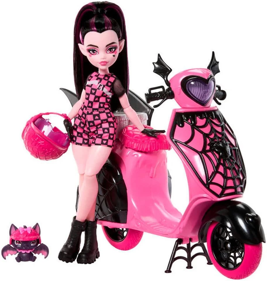 MonsterHigh™ Anziehpuppe Draculaura mit Vampastic Scooter - Bild 4