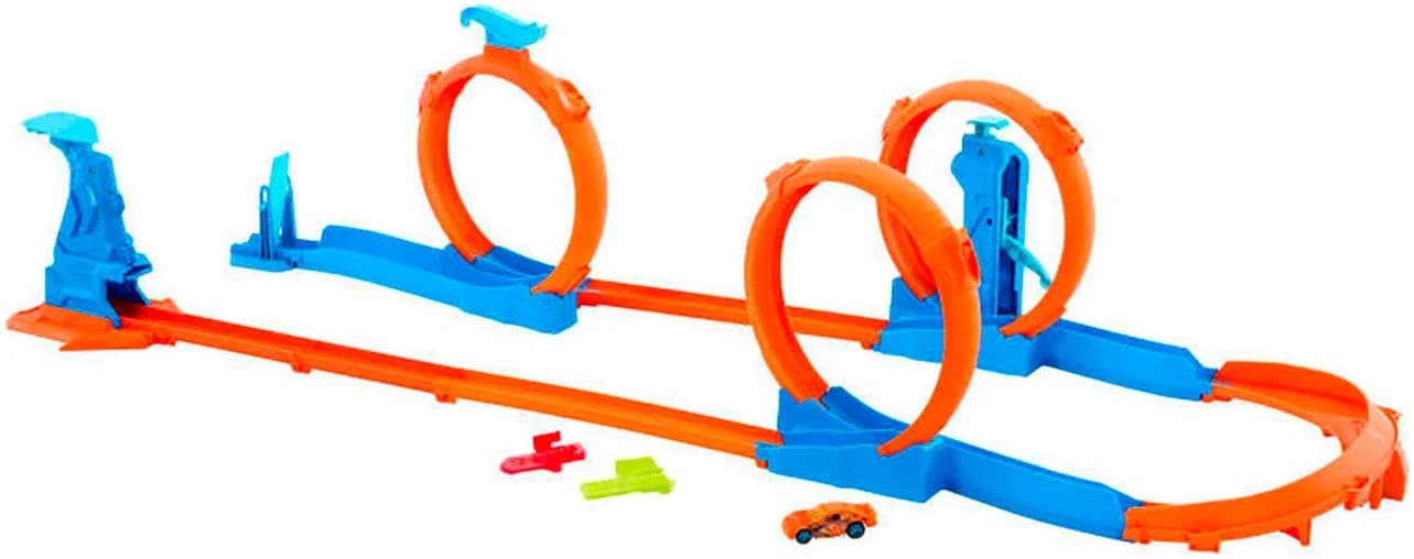 Hot Wheels Autorennbahn Track Creator Dreifacher Looping inkl. 1 Spielzeugauto - Bild 2