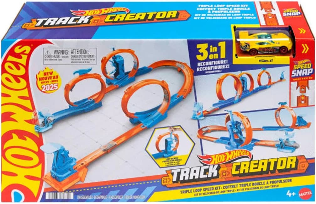 Hot Wheels Autorennbahn Track Creator Dreifacher Looping inkl. 1 Spielzeugauto - Bild 5