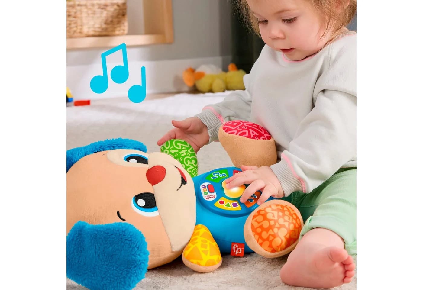 Fisher-Price® Kuscheltier Lernspaß Hündchen Bunt mit Licht- und Soundeffekten - Bild 3