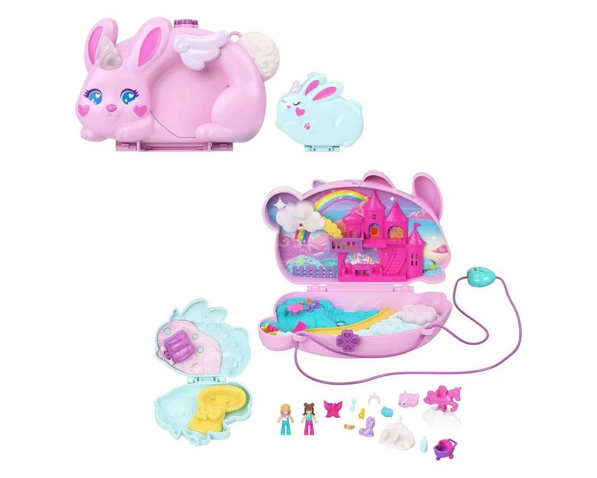 Mattel Polly Pocket 2-in-1 Häschenschatulle Mini Spielset mit Trageriemen - Bild 3