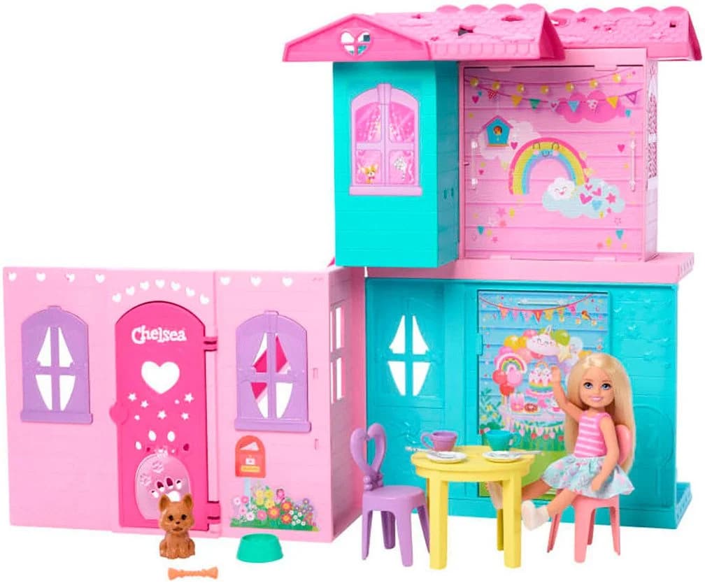 Barbie Puppenhaus Aufklappbares Pop-Up-Haus Chelsea Bunt - Bild 2