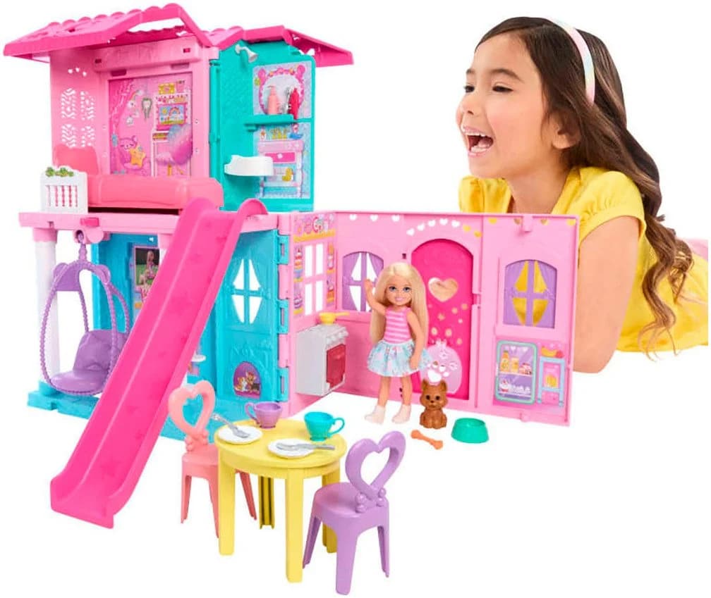 Barbie Puppenhaus Aufklappbares Pop-Up-Haus Chelsea Bunt - Bild 4