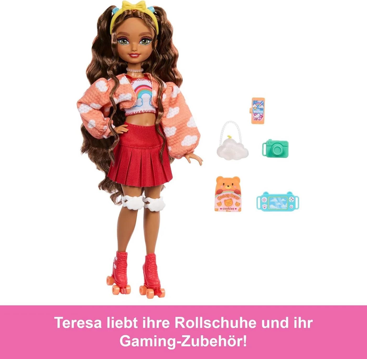 Mattel Barbie Dream Besties Teresa Puppe mit Rollschuhen & Zubehör