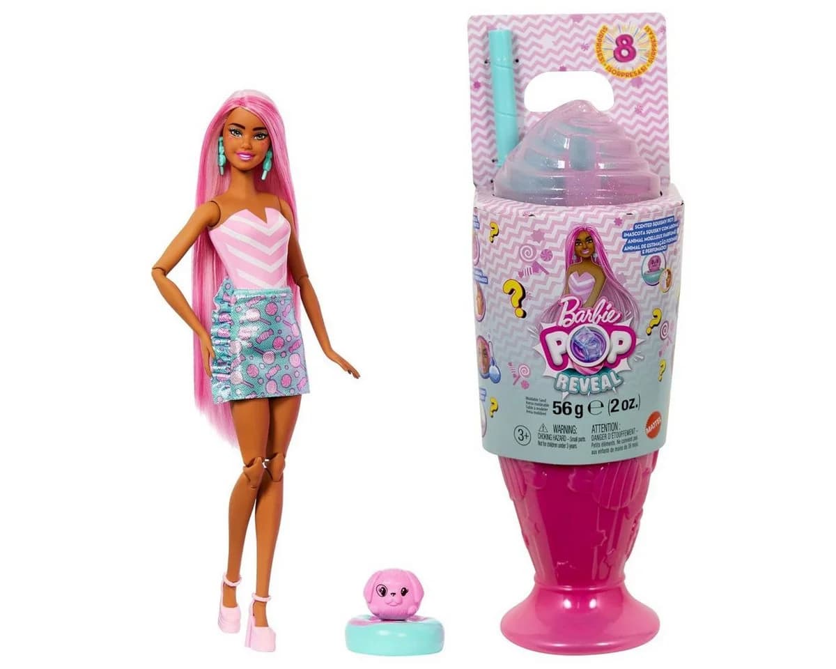 Barbie Anziehpuppe Pop! Reveal Treats Serie - Pinke Puppe mit 8 Überraschungen - Bild 4