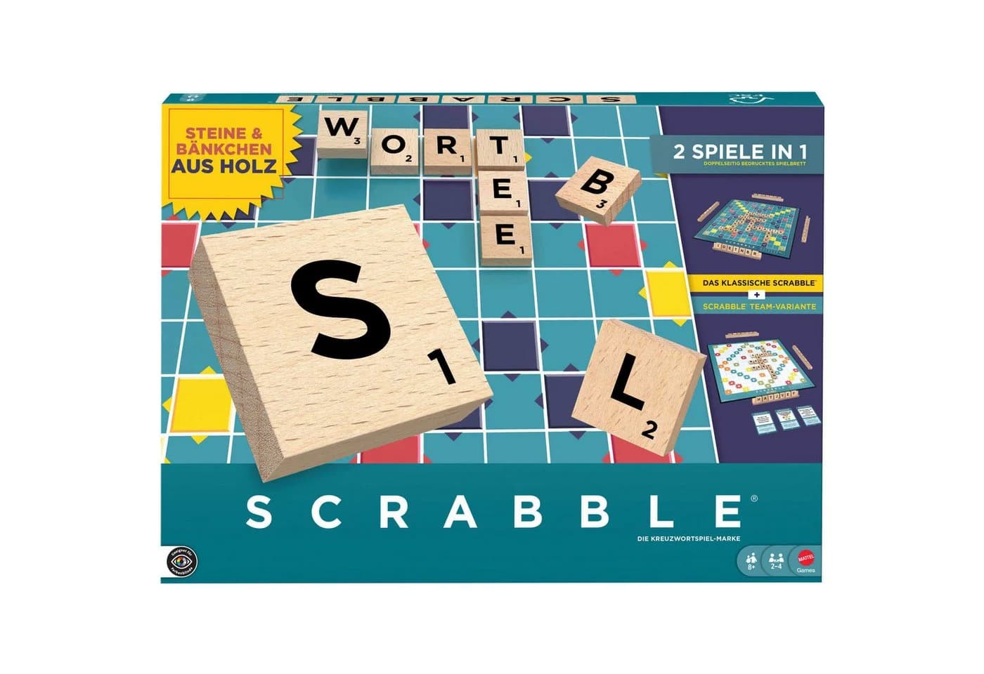 Mattel Games Scrabble Original Holz 2 in 1 - Bild 2