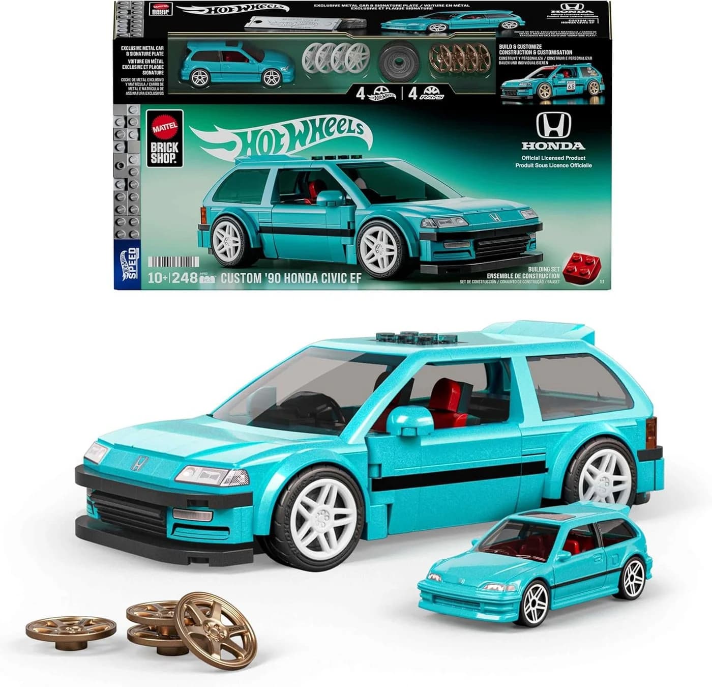 Mattel Modellbausatz Hot Wheels Speed Honda 2, Maßstab 1:32