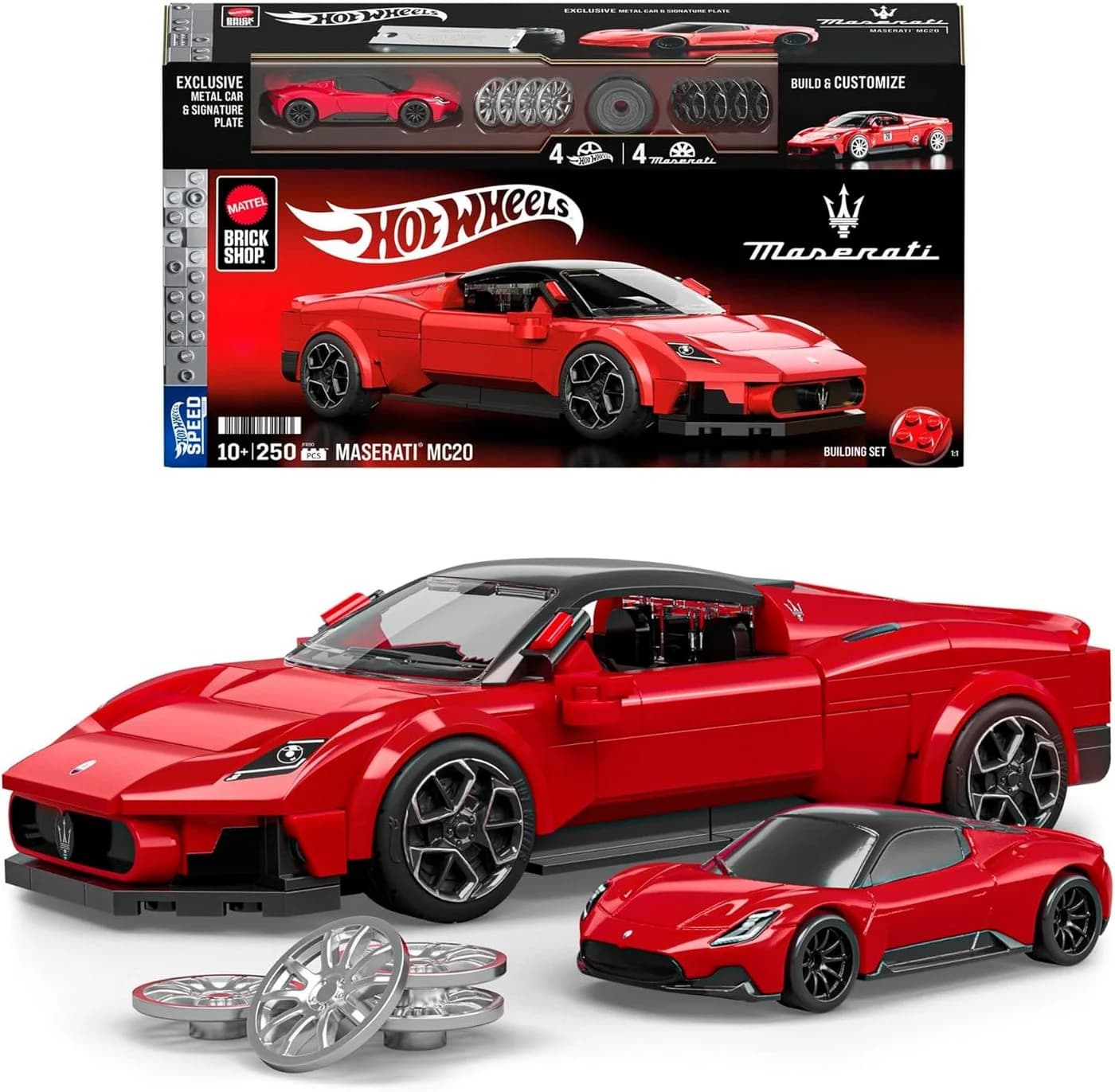 Mattel® Modellbausatz Hot Wheels SPEED SERIES MASERATI MC20 1:32 250-tlg.