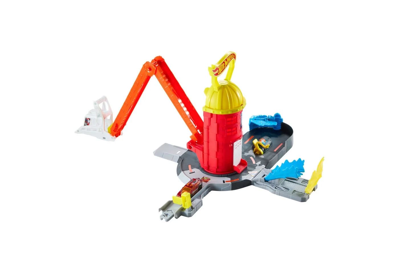 Hot Wheels City Super Feuerwehrwache Autorennbahn mit Feuerwehrauto - Bild 3